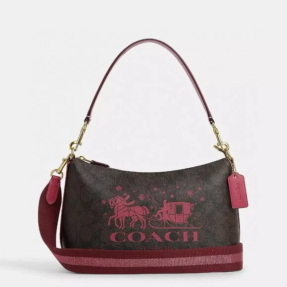 Coach Bags Coach Clara Shoulder Bag In Signature Canvas With